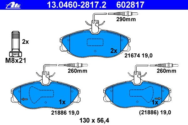 KOČ.PLOČ.P406 P607 ŠIRE XSARA ZX